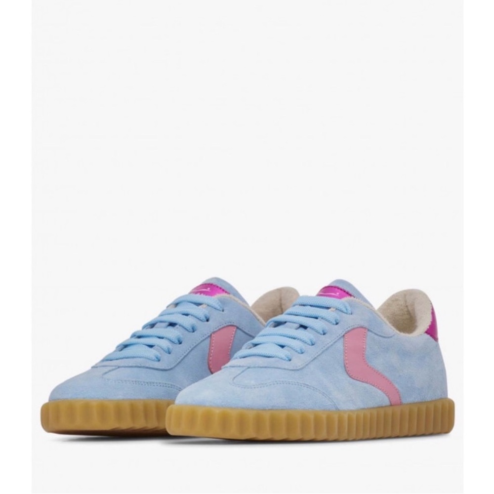NWT VOILE BLANCHE INES Suede Sneakers in Light Blue-Pink